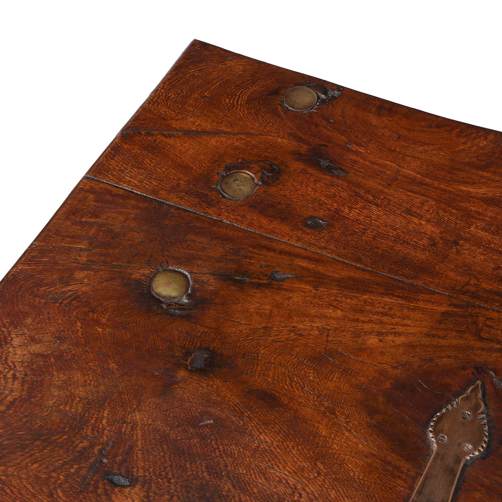 Chinese Export Brass Bound Chest- 18th Century - Image 8