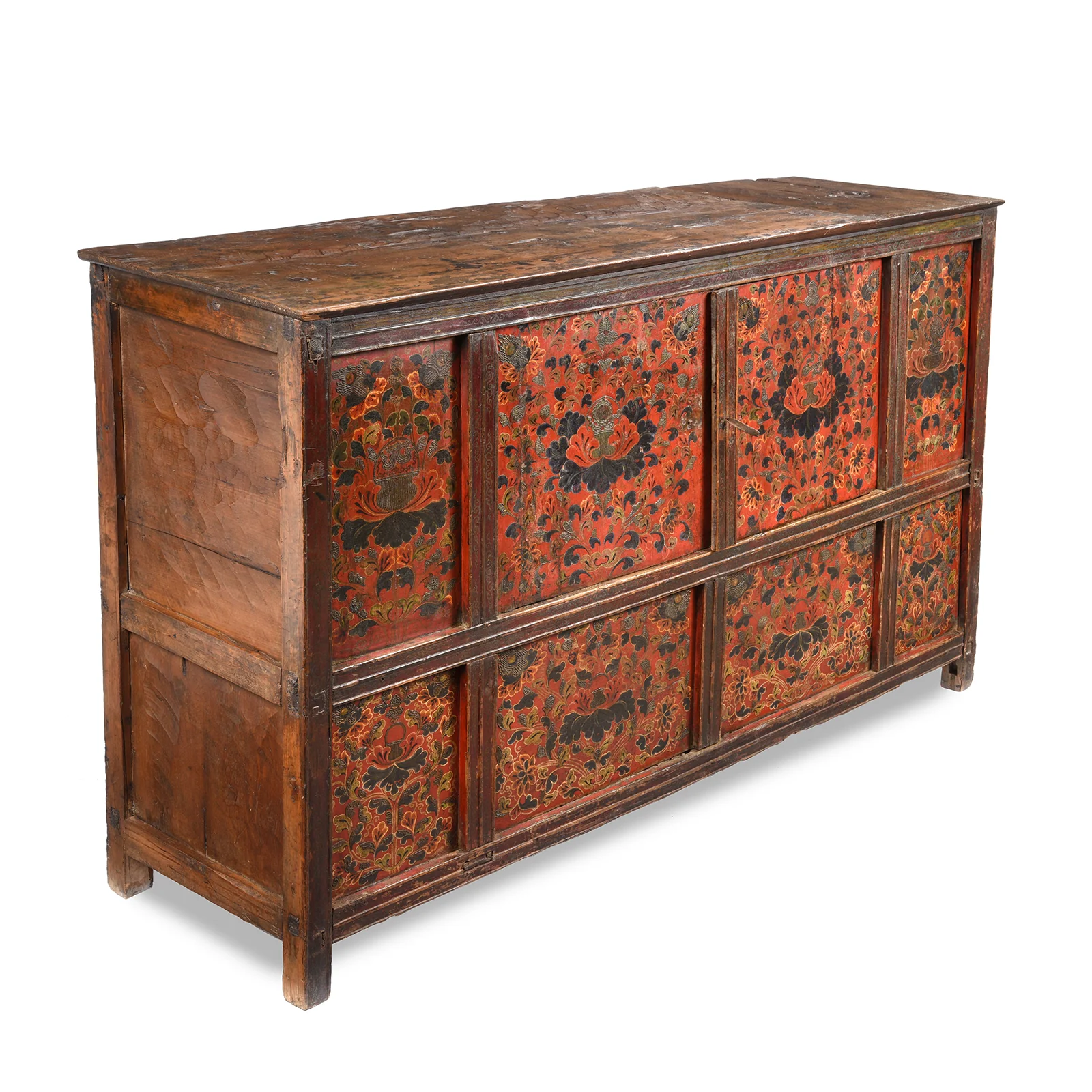 Painted Altar Cabinet from Tibet - 19th Century - Image 7