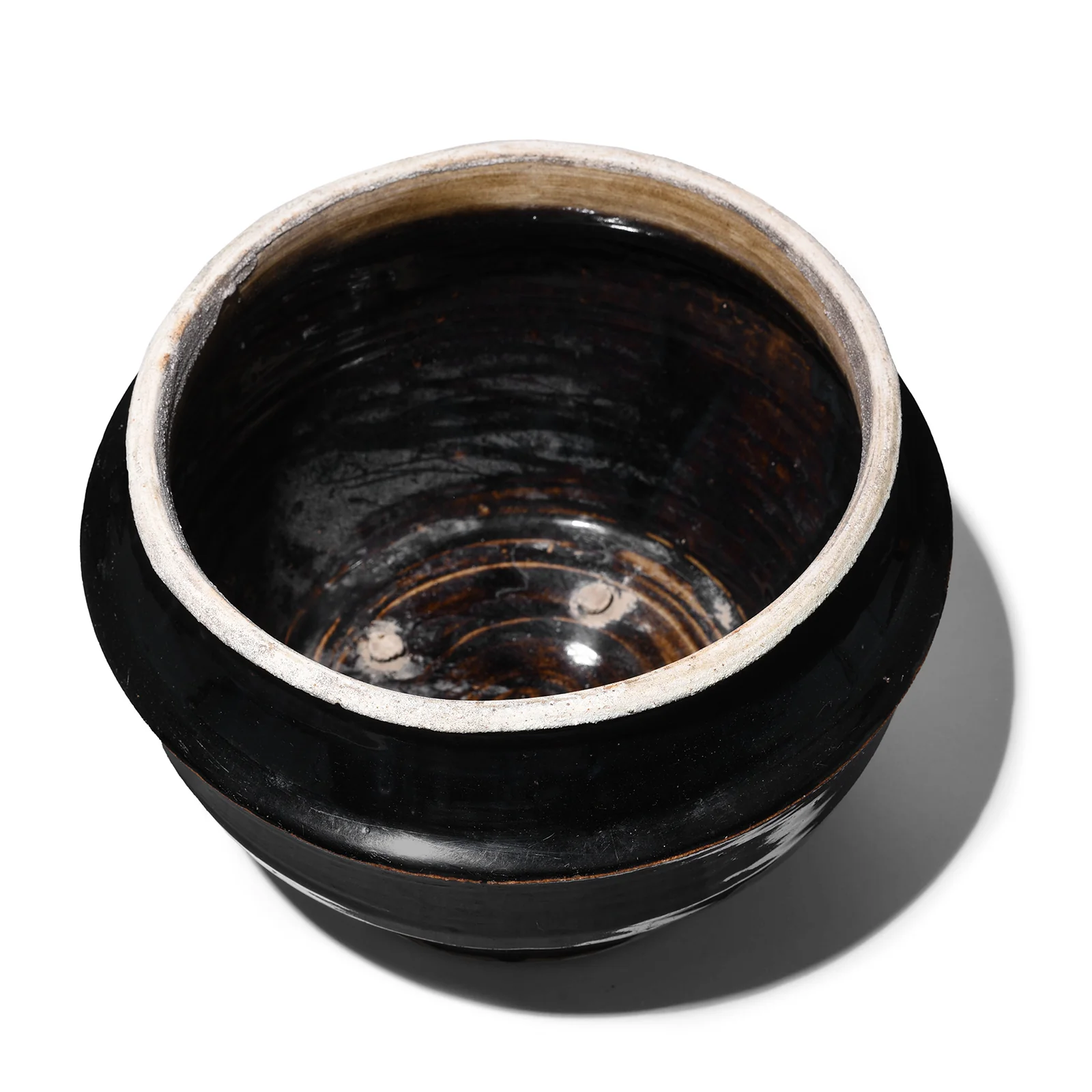 Old Black Glazed Terracotta Water Pot From Shanxi - Image 3