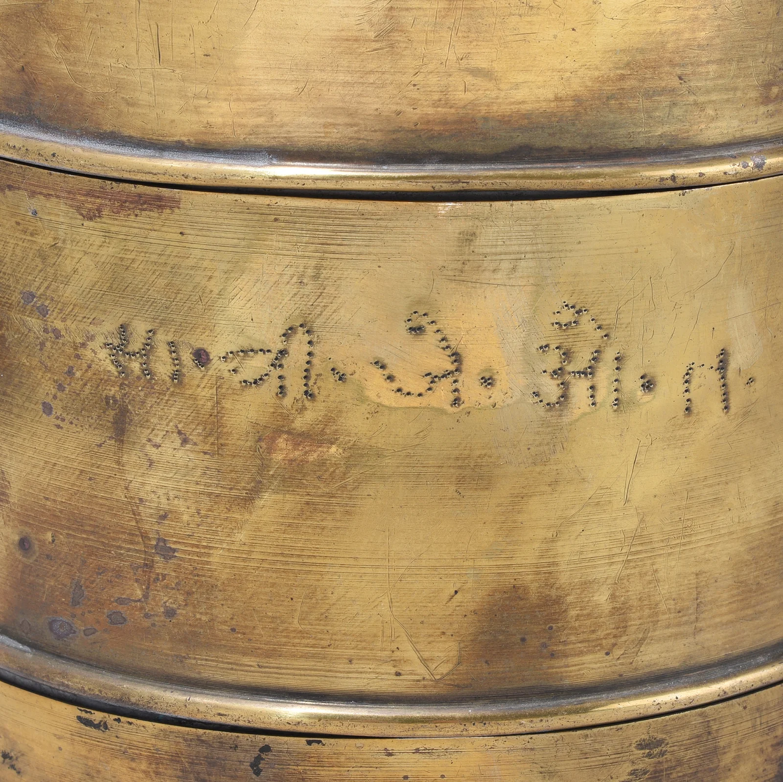 4 Tier Indian Vintage Brass Tiffin Box Set - Ca 1920 - Image 6