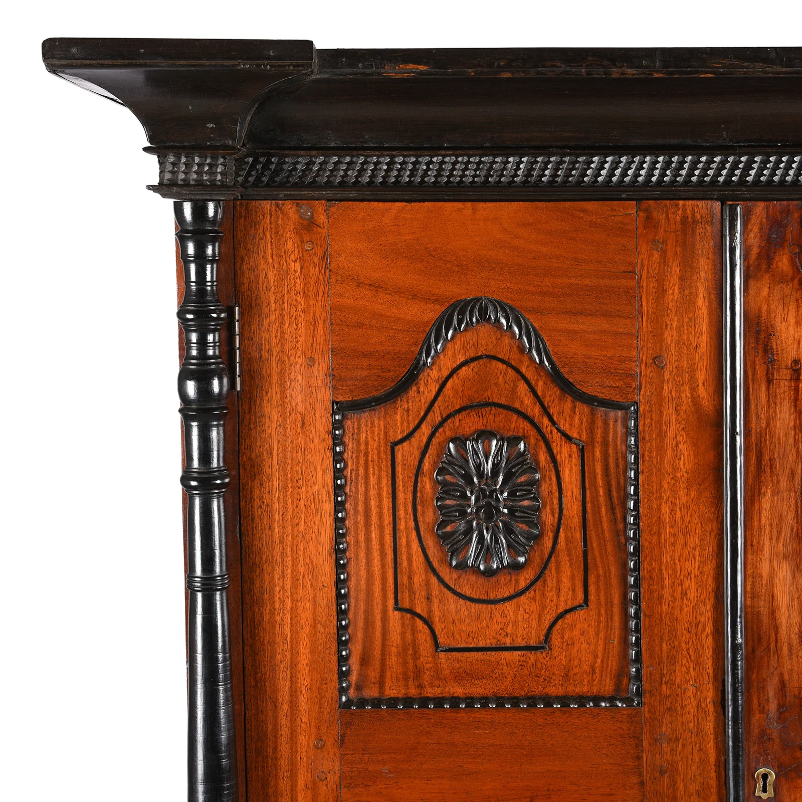 Dutch Colonial Jackfruit & Ebony Cabinet From Sri-Lanka -19th Century - Image 4