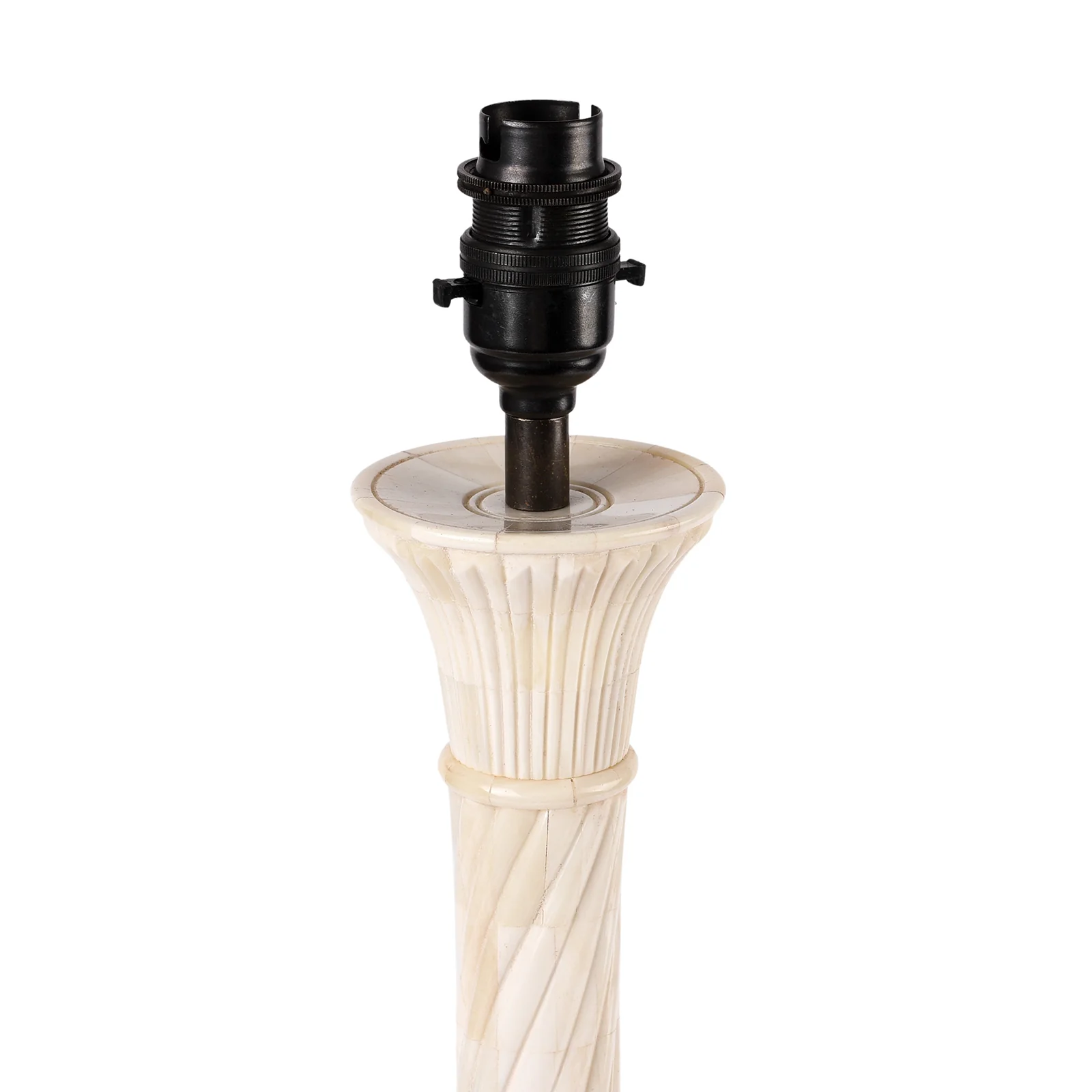 Mughal Swirl Bone Inlay Table Lamp - Image 6