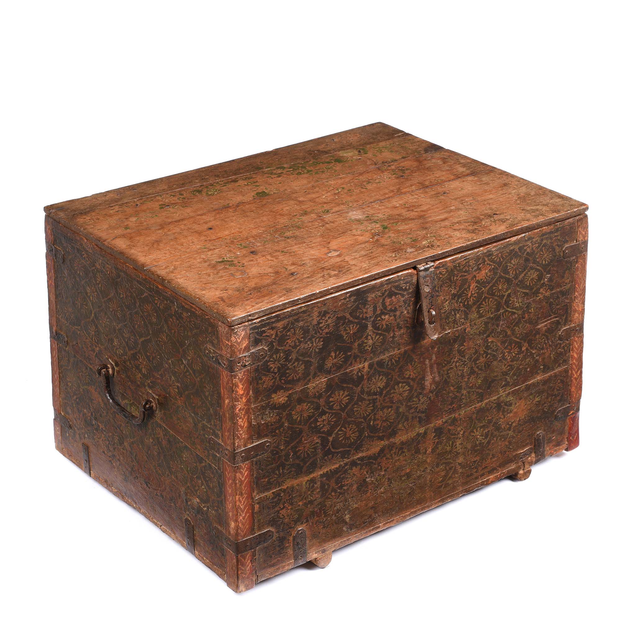 Painted Teak Chest from Nagaur - 18thC - Image 4