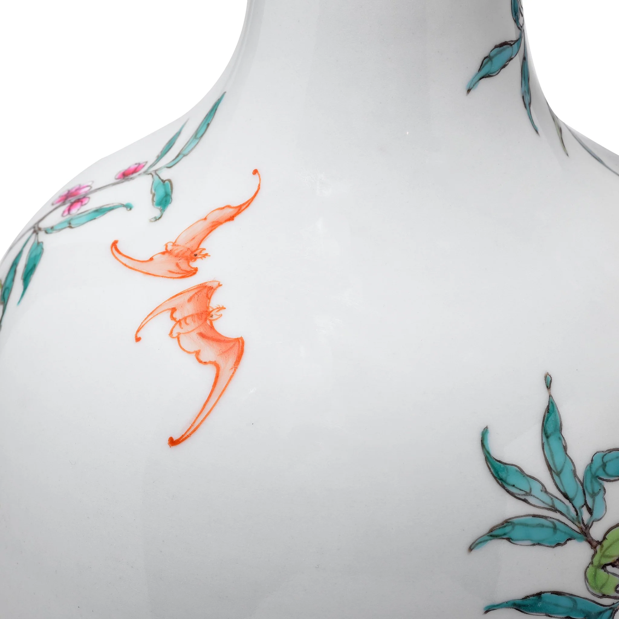 Porcelain Liuyeping Vase - Five Peach Design - Image 3