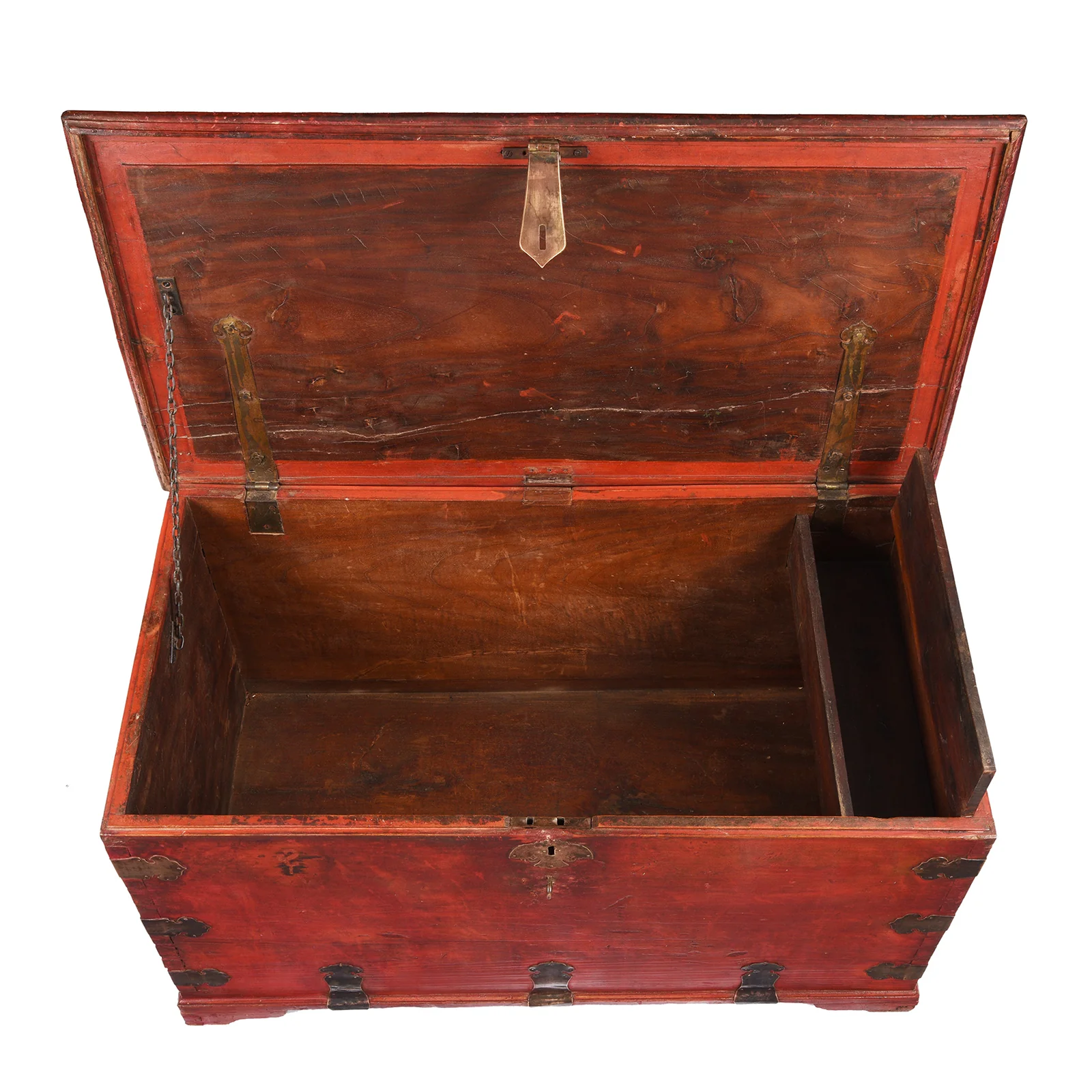 Red Lacquer Camphor Chinese Military Chest - 18th Century - Image 4