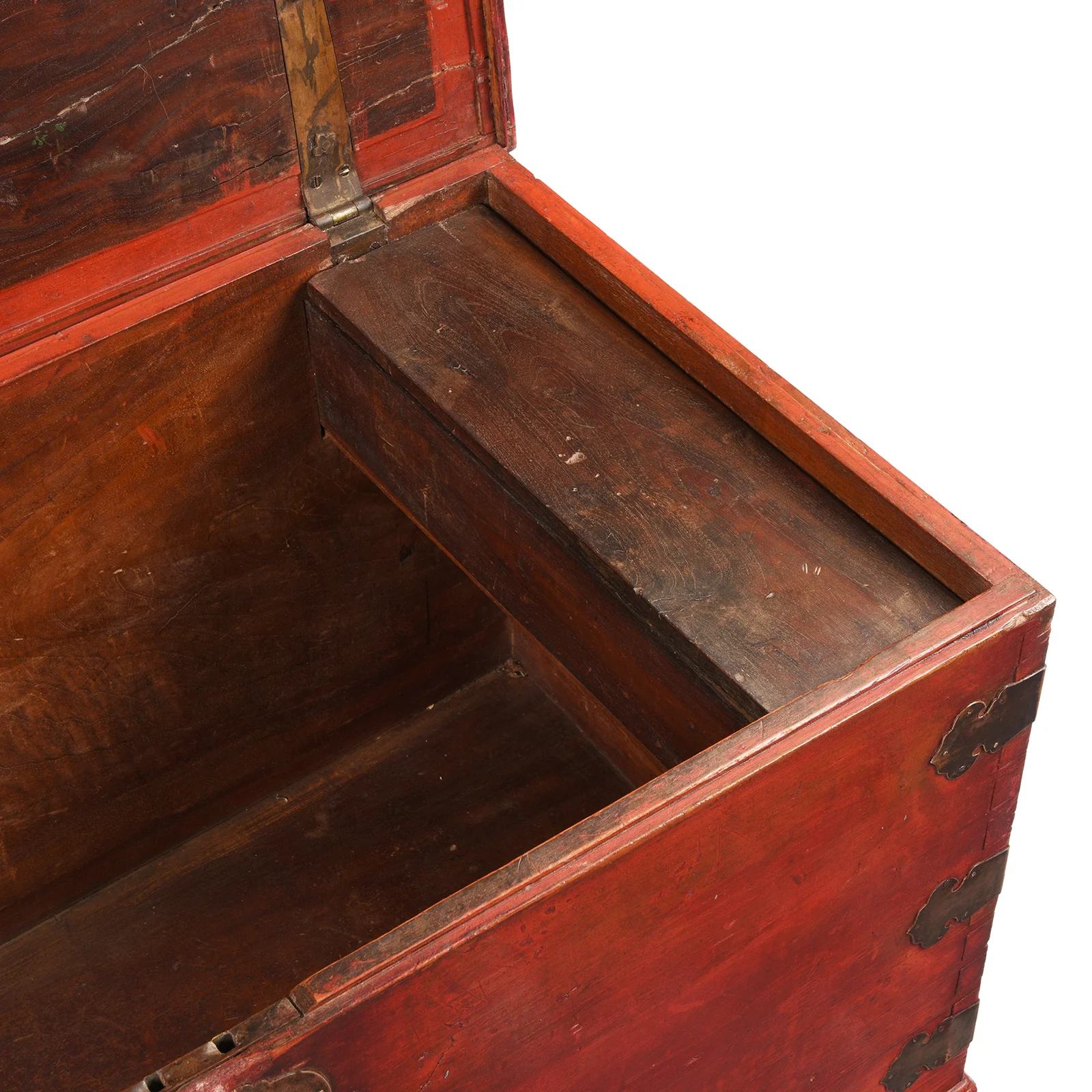 Red Lacquer Camphor Chinese Military Chest - 18th Century - Image 5