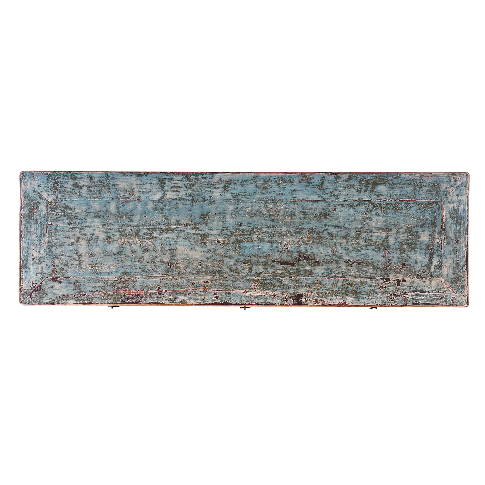 Turquoise Lacquer 3 Drawer Console Table - Image 6