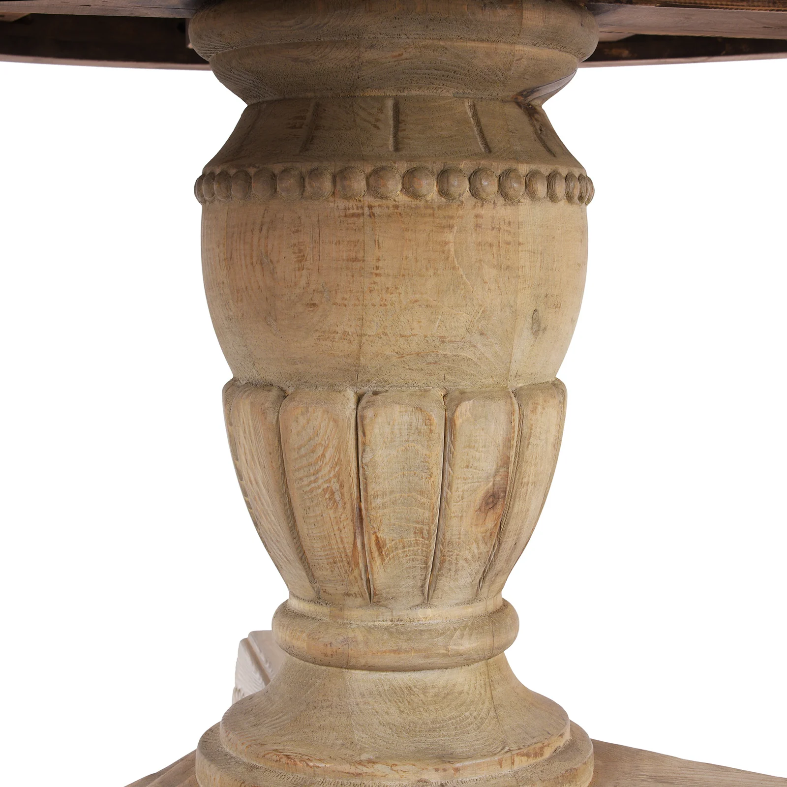 Round Pedestal  Dining Table Made From Old Bleached Pine - Image 6