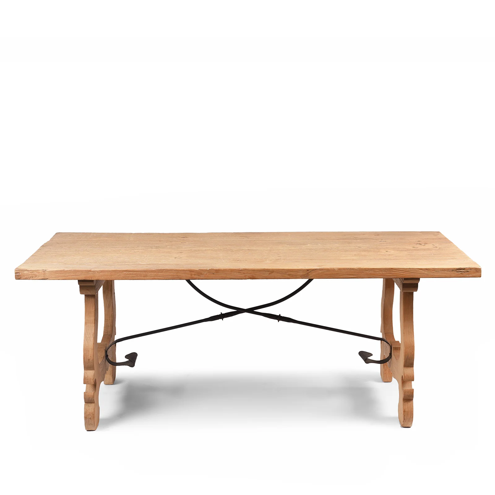 Bleached Elm Door Dining Table - Image 10