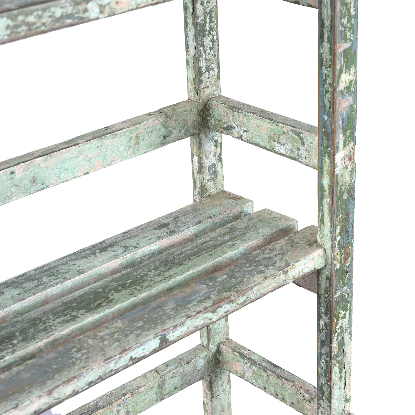 Small Painted Indian Slatted Shelf - 1930 - Image 3